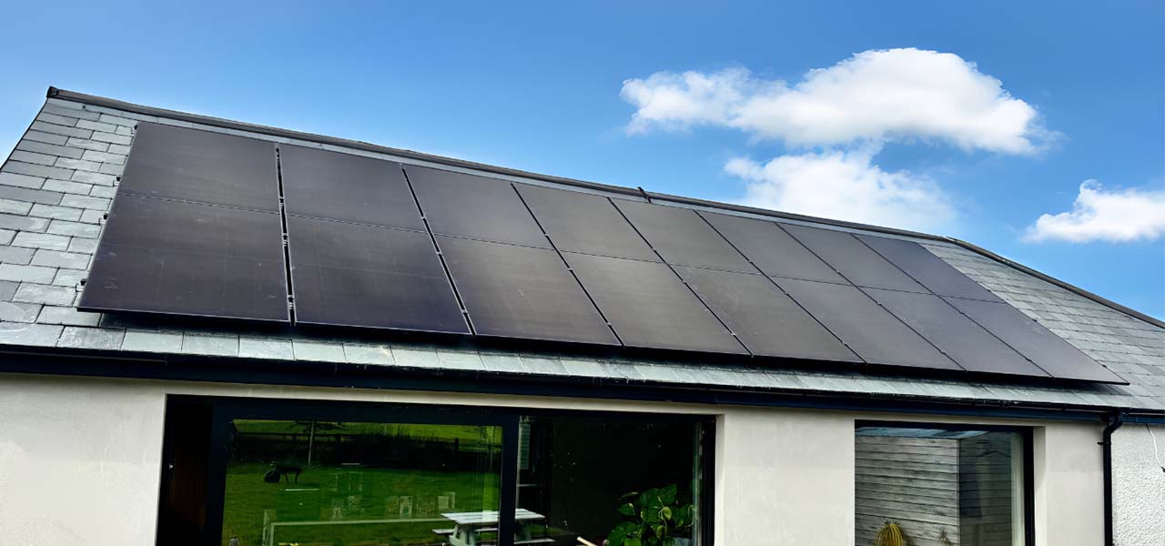 Solar panels on a roof
